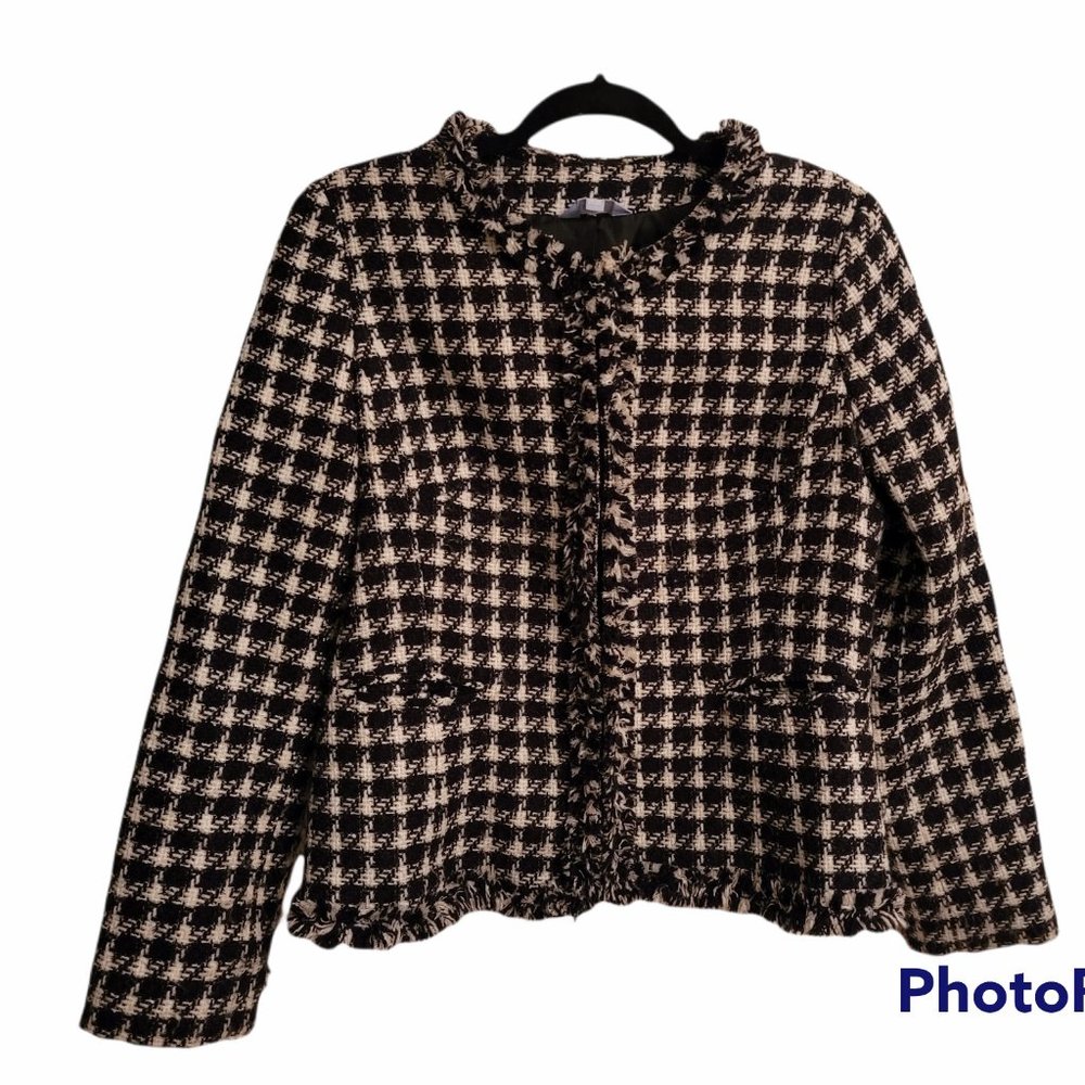 BLACK AND WHITE TWEED JACKET DENVER HAYES MED Sparkles